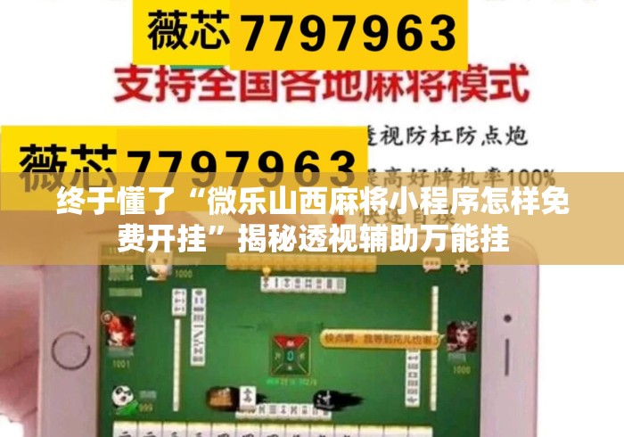 终于懂了“微乐山西麻将小程序怎样免费开挂”揭秘透视辅助万能挂