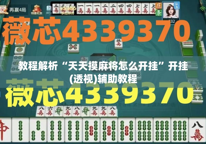教程解析“天天摸麻将怎么开挂”开挂(透视)辅助教程