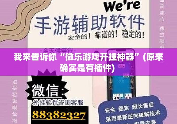 我来告诉你“微乐游戏开挂神器”(原来确实是有插件) 
