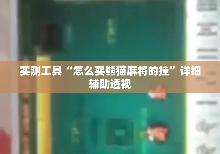 实测工具“怎么买熊猫麻将的挂	”详细辅助透视