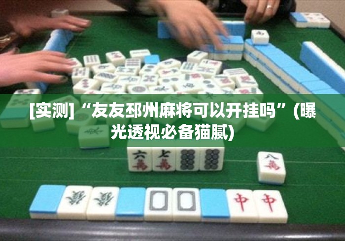 [实测]“友友邳州麻将可以开挂吗”(曝光透视必备猫腻)