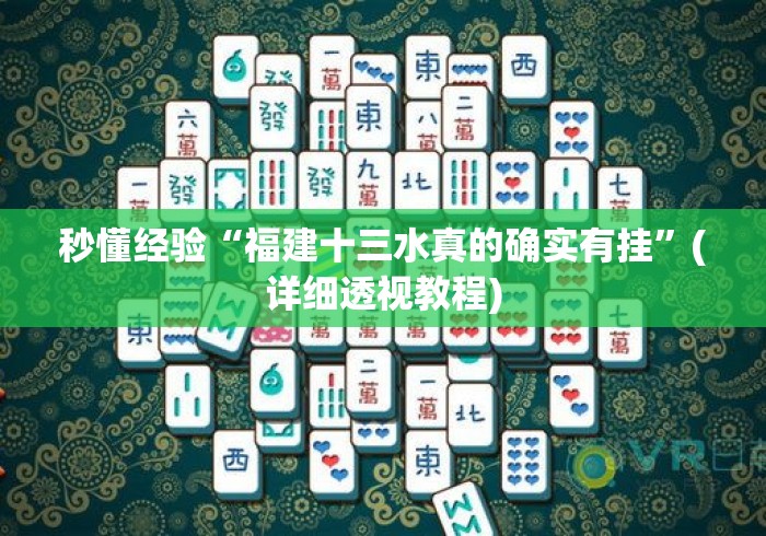 秒懂经验“福建十三水真的确实有挂	”(详细透视教程)