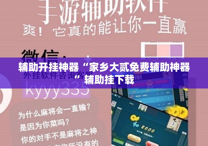 辅助开挂神器“家乡大贰免费辅助神器”辅助挂下载