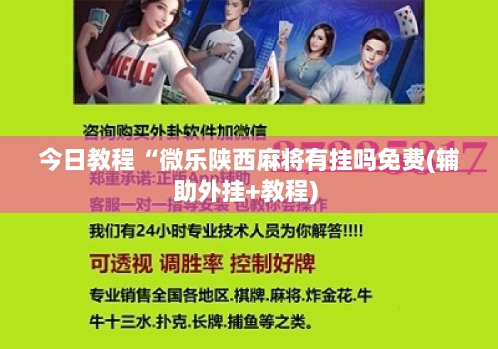 今日教程“微乐陕西麻将有挂吗免费(辅助外挂+教程) 