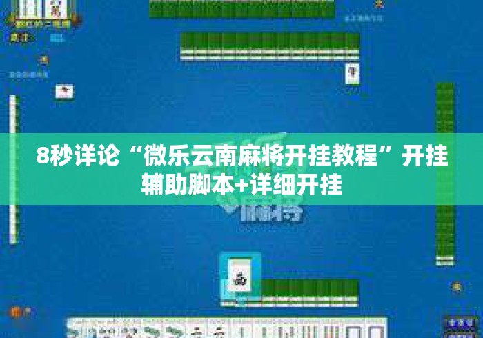 8秒详论“微乐云南麻将开挂教程”开挂辅助脚本+详细开挂