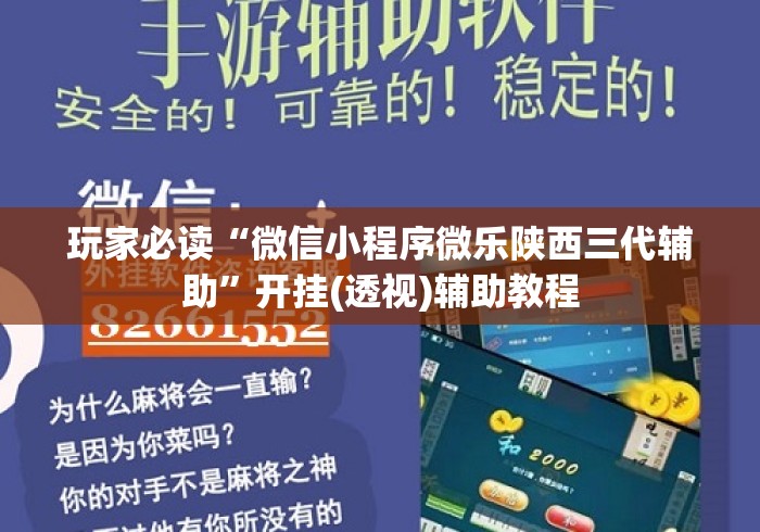 玩家必读“微信小程序微乐陕西三代辅助	”开挂(透视)辅助教程