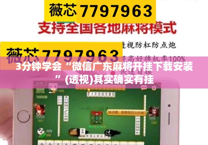 3分钟学会“微信广东麻将开挂下载安装”(透视)其实确实有挂