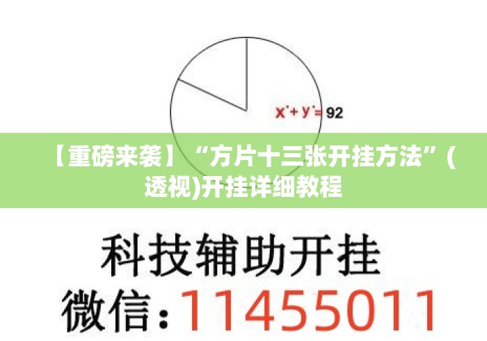 【重磅来袭】“方片十三张开挂方法	”(透视)开挂详细教程