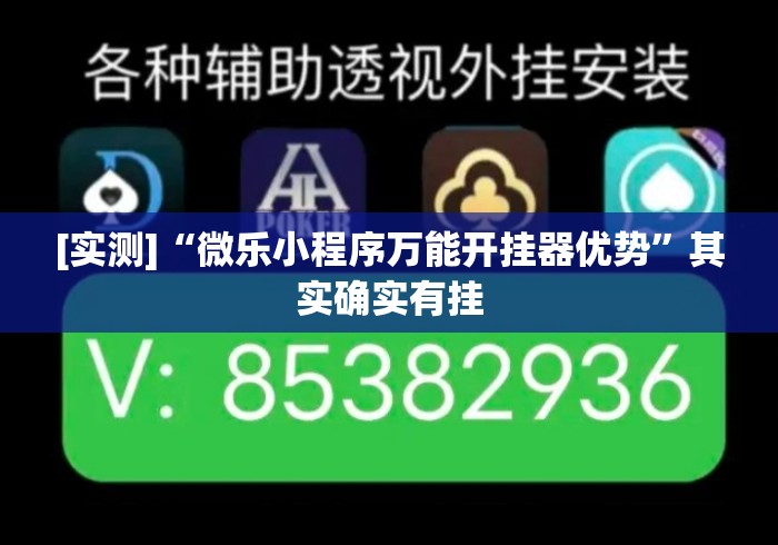 [实测]“微乐小程序万能开挂器优势”其实确实有挂