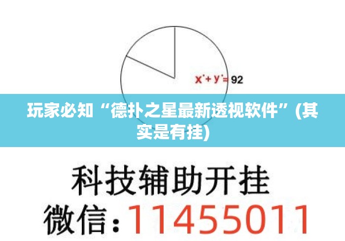 玩家必知“德扑之星最新透视软件”(其实是有挂)