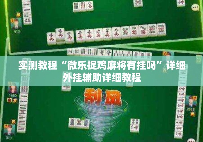 实测教程“微乐捉鸡麻将有挂吗”详细外挂辅助详细教程