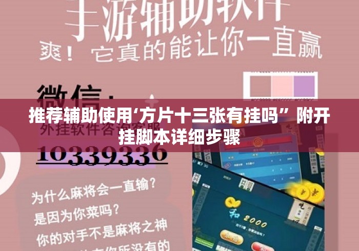 推荐辅助使用‘方片十三张有挂吗”附开挂脚本详细步骤
