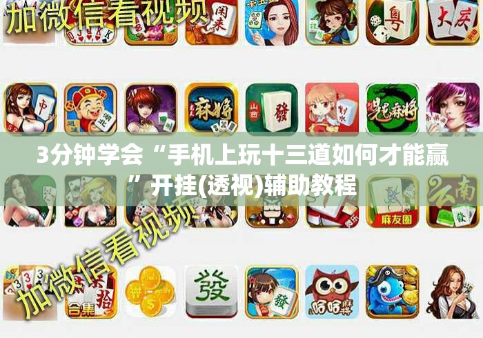 3分钟学会“手机上玩十三道如何才能赢”开挂(透视)辅助教程