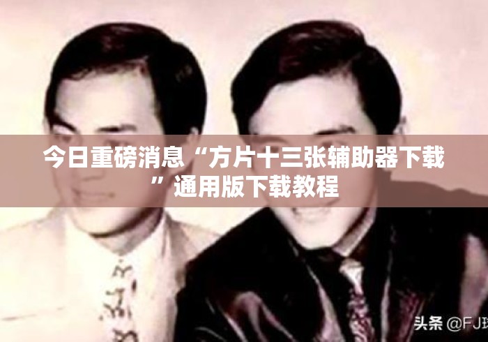 今日重磅消息“方片十三张辅助器下载”通用版下载教程