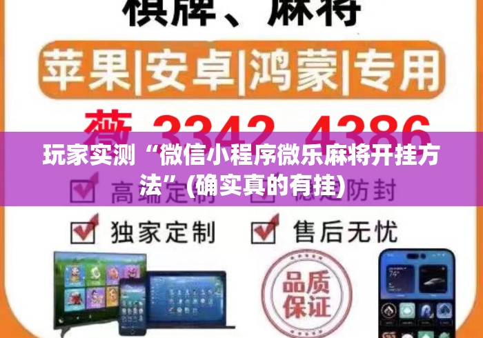 玩家实测“微信小程序微乐麻将开挂方法”(确实真的有挂)