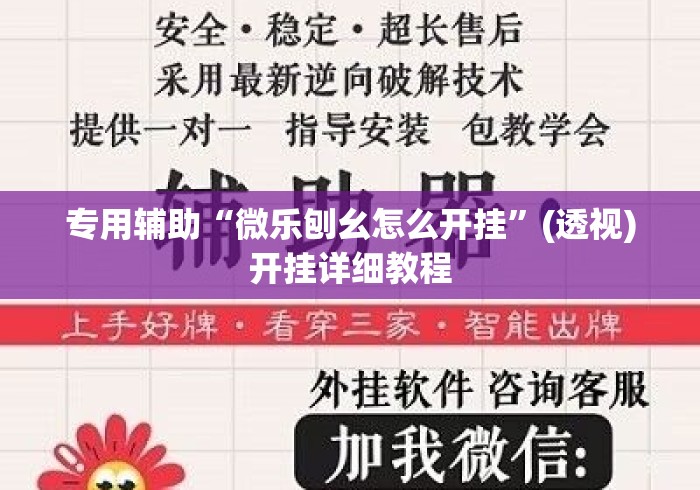 专用辅助“微乐刨幺怎么开挂”(透视)开挂详细教程