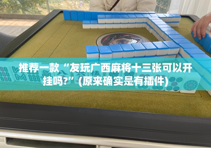 推荐一款“友玩广西麻将十三张可以开挂吗?”(原来确实是有插件)